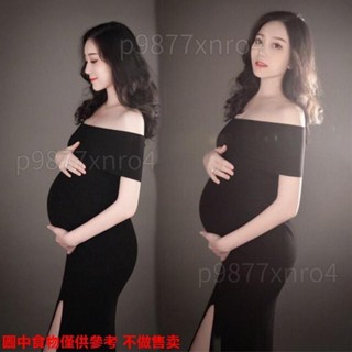 孕婦攝影服裝新款黑色影樓孕婦裝個性寫真拍照服孕婦照片寫真服裝☰❍☃限時下殺138138