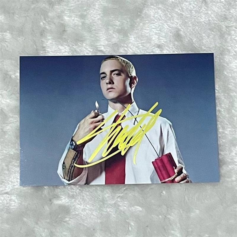 🌟星空商城🌟 免運🔥埃米納姆簽名照片埃米納姆Eminem阿姆親筆簽名無仿無印刷保真周邊 關注有禮