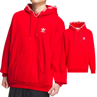 Adidas Originals 男裝 女裝 紅色 CNY 新年 龍年 復古 三葉 帽T 長袖 IX4217