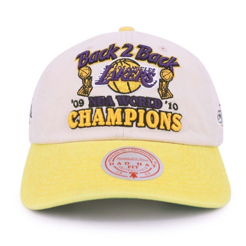 黑人王 Mitchell &amp; Ness NBA LA Lakers 水洗 復古 老帽 湖人 棒球帽 冠軍帽 二連霸