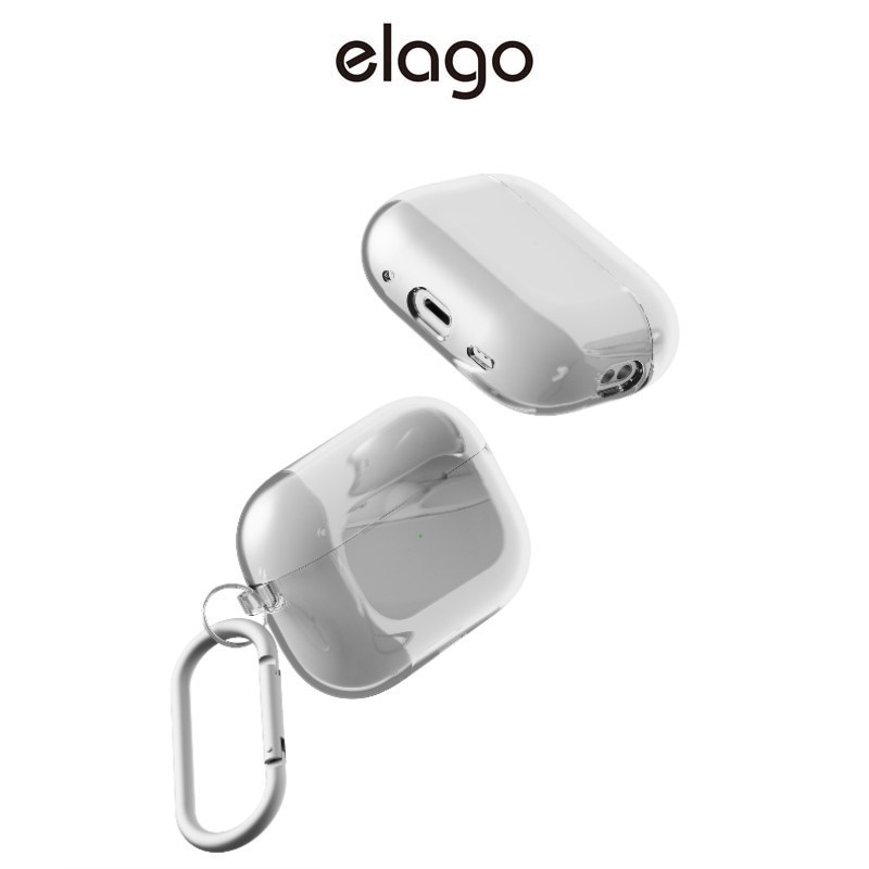 ☝[elago] Airpods Pro 2 透明保護殼附鑰匙圈 (適用 Airpods P