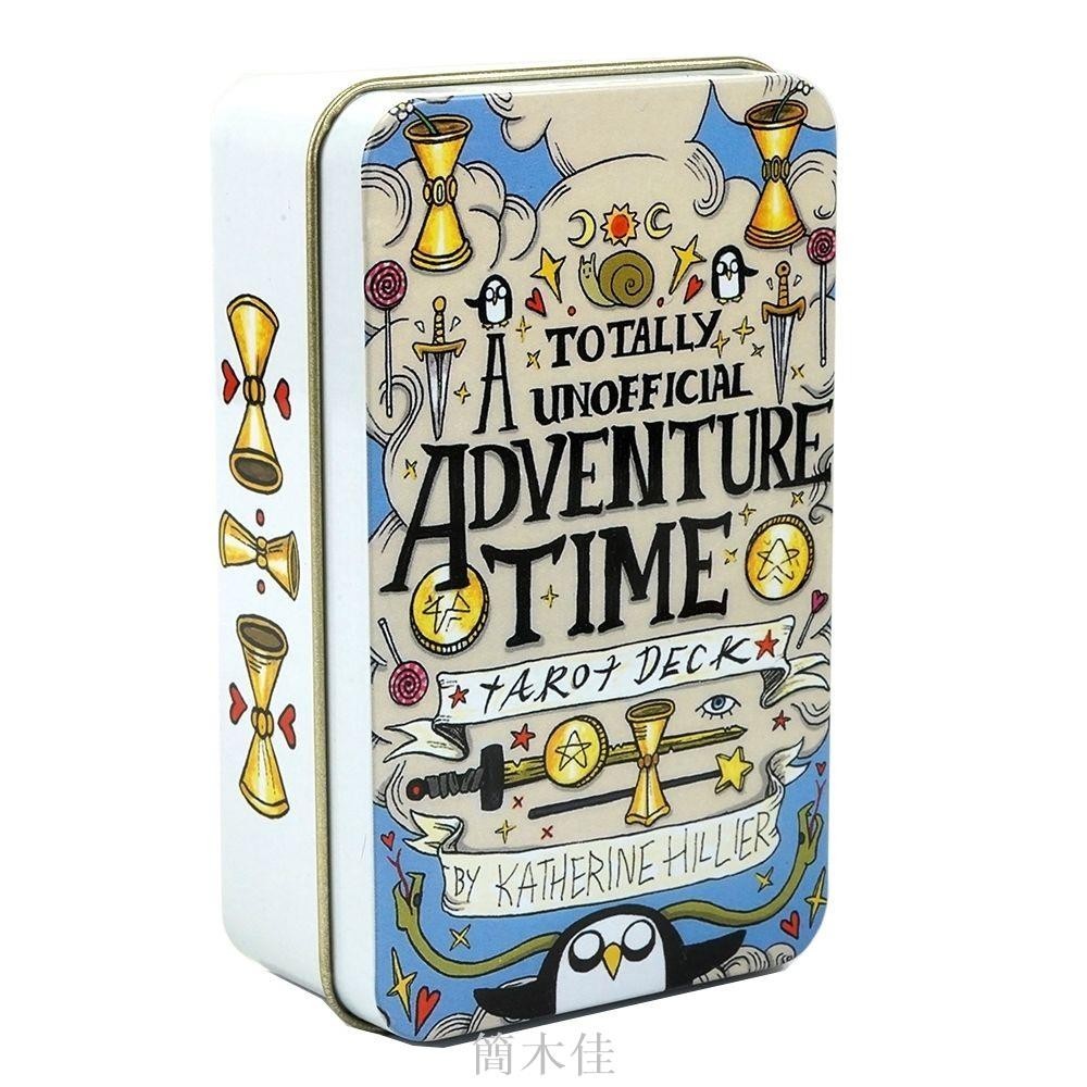 【簡木佳】10.3*6cm塔羅牌 桌遊 聚會遊戲 卡牌遊戲 卡牌 鐵盒包裝Adventure Time Tarot De