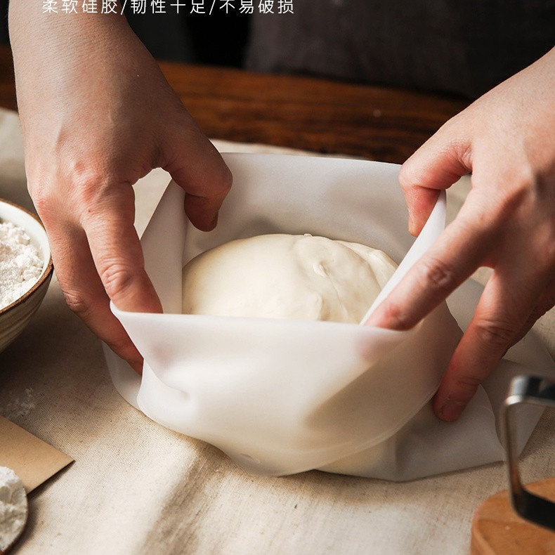 🔥台灣發售🔥  和麵袋 加厚 不沾手 揉麵袋傢用硅膠烘焙醒麵發麵和麵神器袋子揉麵墊
