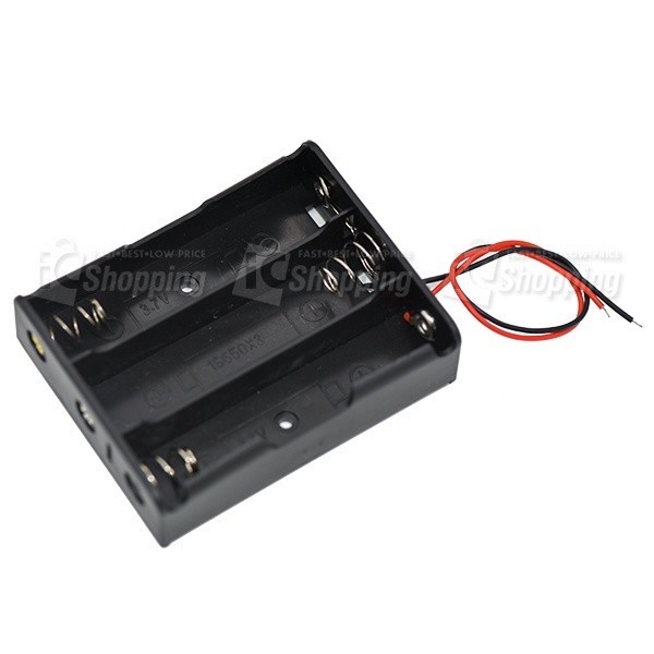 iCShop－1~3節 18650電池盒帶線 鋰電池盒 帶紅黑線,充電座,3.7V ~11.1V,串聯