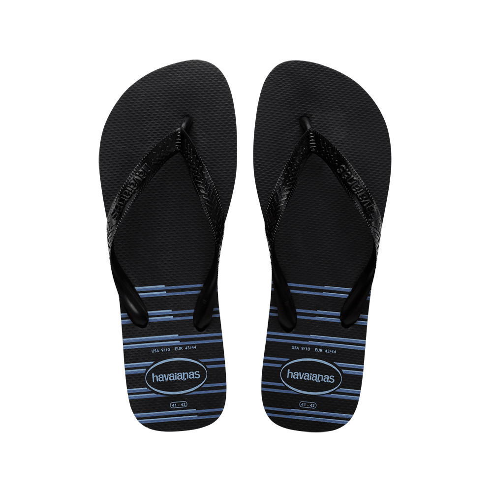 Havaianas Top Basic 男 黑 哈瓦仕 線條 人字拖 夾腳拖 拖鞋 4131932-3983M