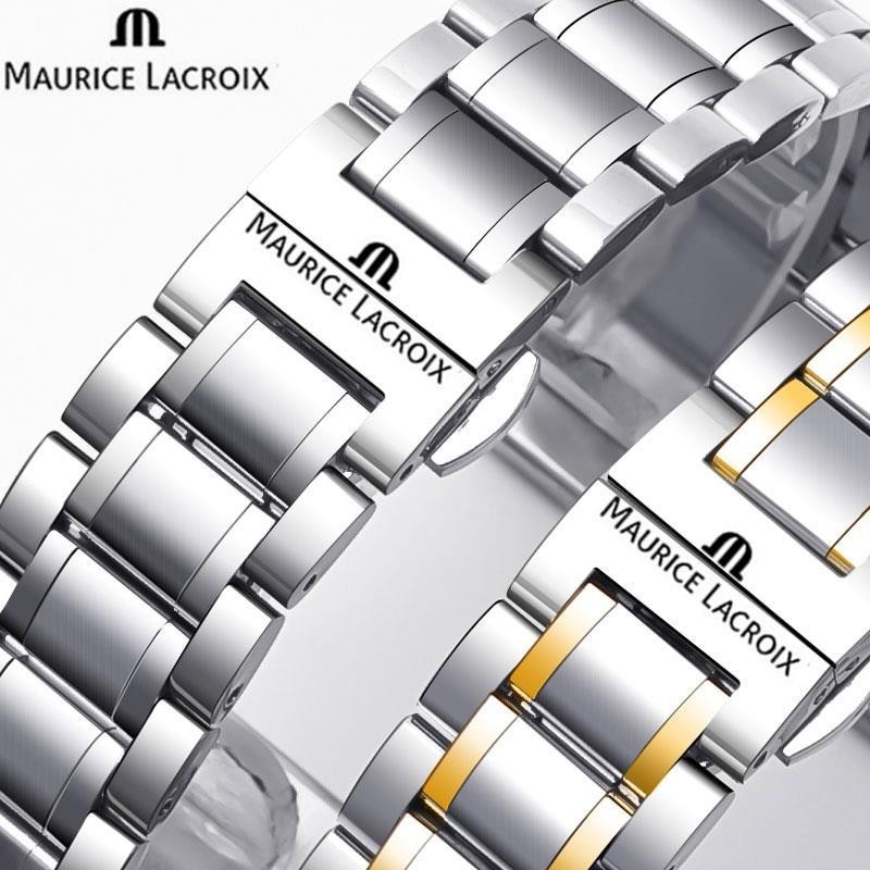 ❤新品特價❤艾美手錶帶鋼帶不鏽鋼男女通用錶鏈 典雅匠心奔濤 蝴蝶扣手錶配件