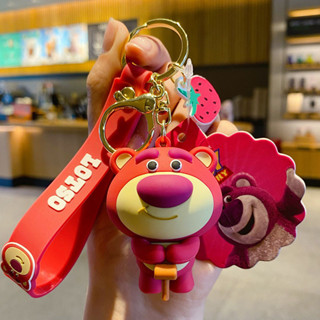 正版 迪士尼 草莓熊 汽車 鑰匙扣 女 精致 米奇 公仔 書包 掛件 鑰匙鏈 飾品 男