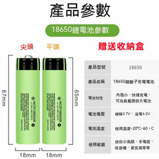 ⚡️贈送收納盒原裝進口 Panasonic 國際牌 NCR18650鋰電池 3400mAh 電池 手電筒電池