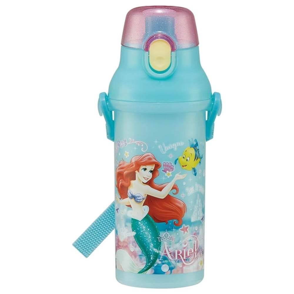 迪士尼 Disney 公主系列 小美人魚 抑菌塑膠彈蓋直飲水壺(PSB5SANAG/480ML) 日本製 賣場多款任選