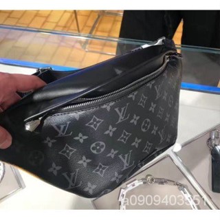 正品二手 LV LOUIS VUITTON M44336 Discovery Bumbag_傳統黑色花紋 腰包 斜背包