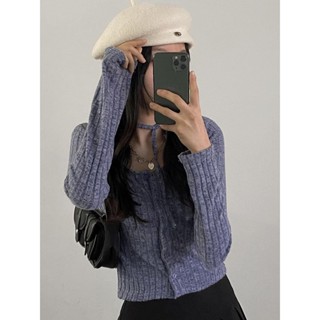 Codibook｜韓國 ondeed 絨毛羅紋V領長版開襟外套［預購］針織外套 女裝