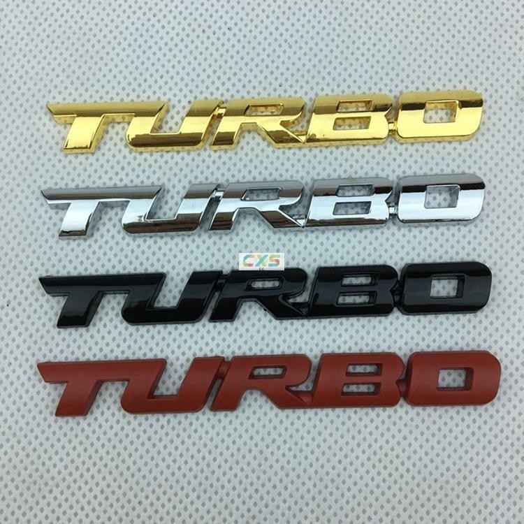 適用於適用豐田本田Turbo字母渦輪增壓車貼 運動標 3D金屬尾箱車標 新款小號個性貼標 後標尾標  車身標 汽車改