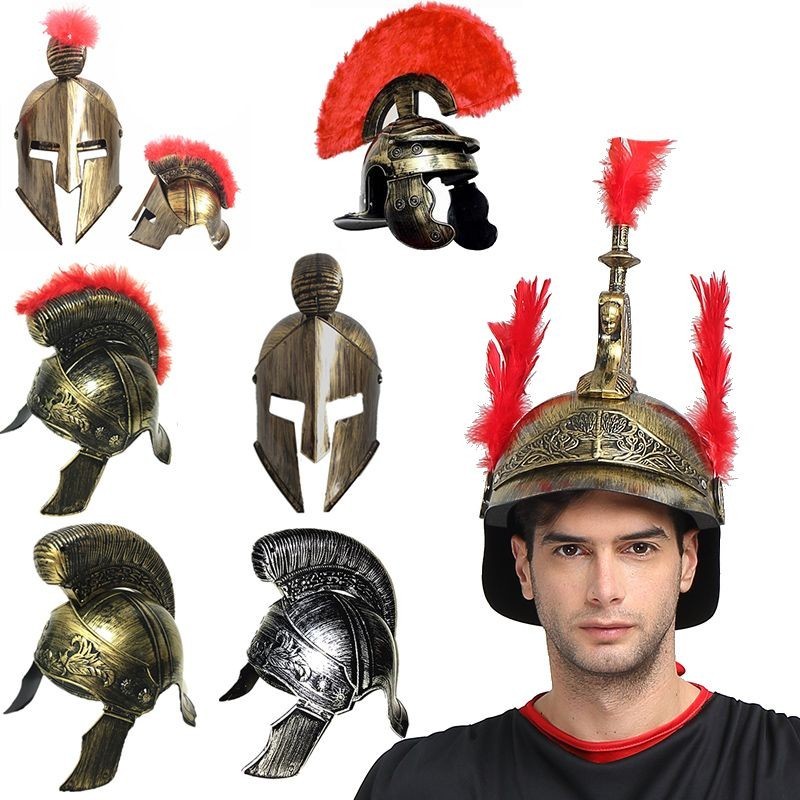古羅馬武士頭盔古代將軍帽子頭盔戰士帽子斯巴達勇士頭盔武士帽子