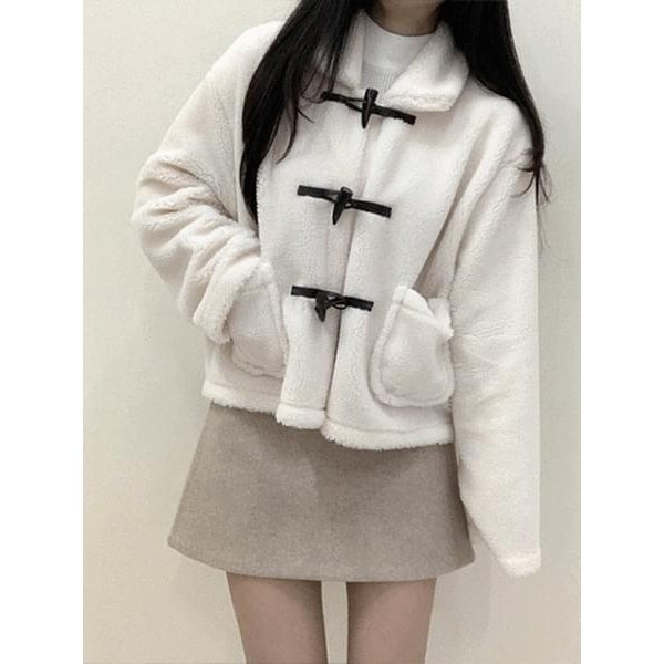 【Codibook】韓國 J-BLIN 牛角釦大衣大衣［預購］女裝
