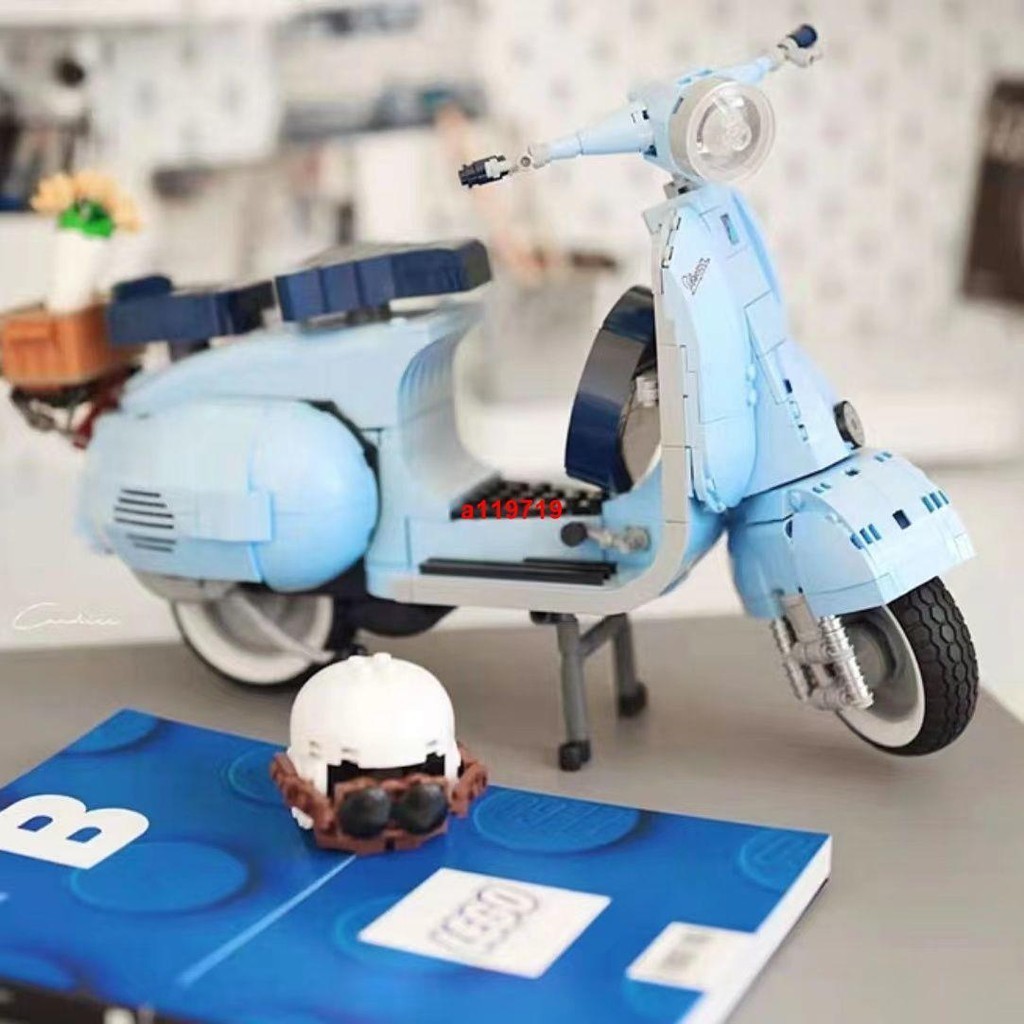 兼容樂高摩托車踏板小綿羊婚車漢堡車拼裝積木益智玩具禮物男女孩生日禮物719