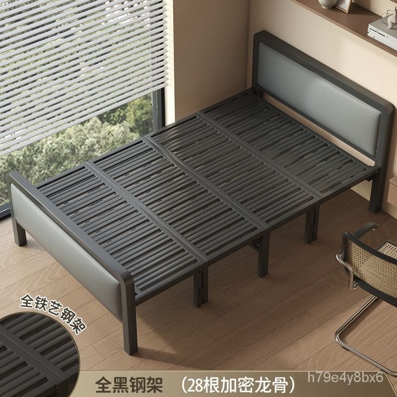 【免運】折疊床傢用午休加固床單鐵床出租屋木闆床雙人出租房成人簡易 Z2KX
