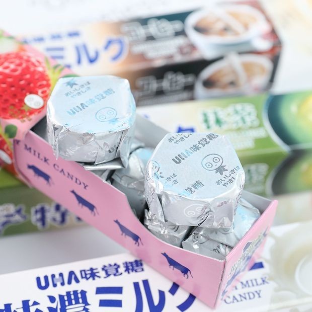 🔥日本進口UHA悠哈特濃8.2系列草莓抹茶特濃牛奶糖硬糖條裝37g