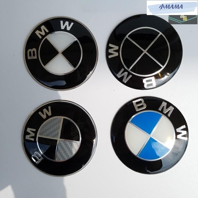MAR 45mm方向盤標貼 適用於BMW藍白logo M ALPINA方向盤中心標誌貼 仿碳纖維 滴膠款