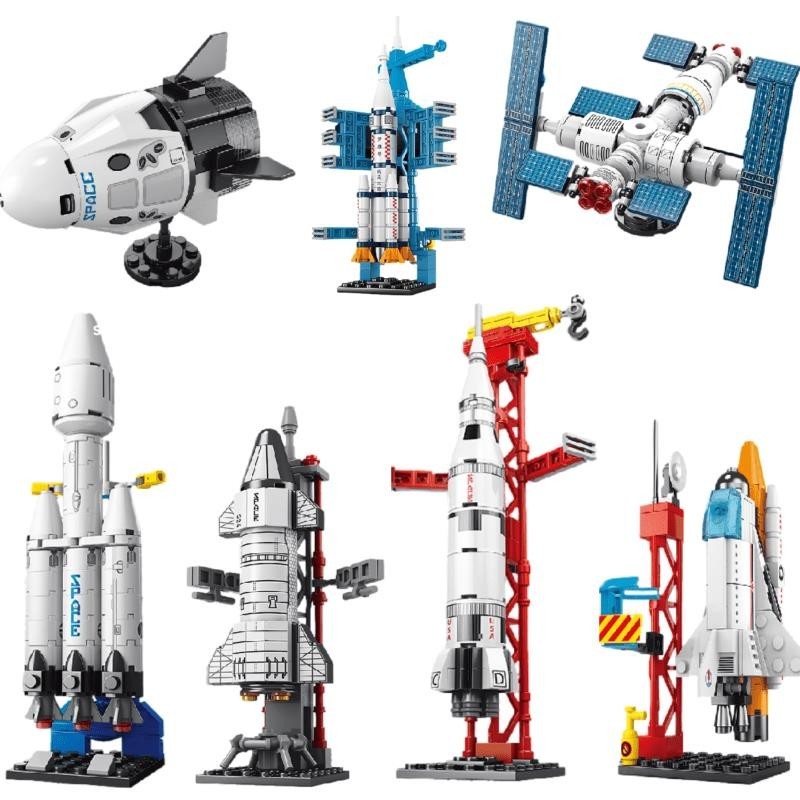 小積木 玩具 兼容 兼容樂高積木航天火箭飛船空間站衛星男孩拼裝益智玩具小盒便宜新