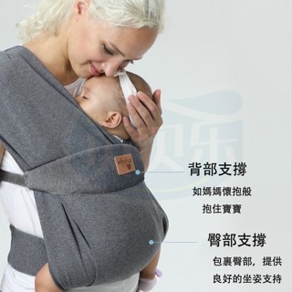 寶寶背帶 新生兒背帶 嬰兒揹帶 冰絲嬰兒背帶 多功能輕便外齣抱娃神器 新生兒背袋 揹巾 透氣背巾前抱式 揹