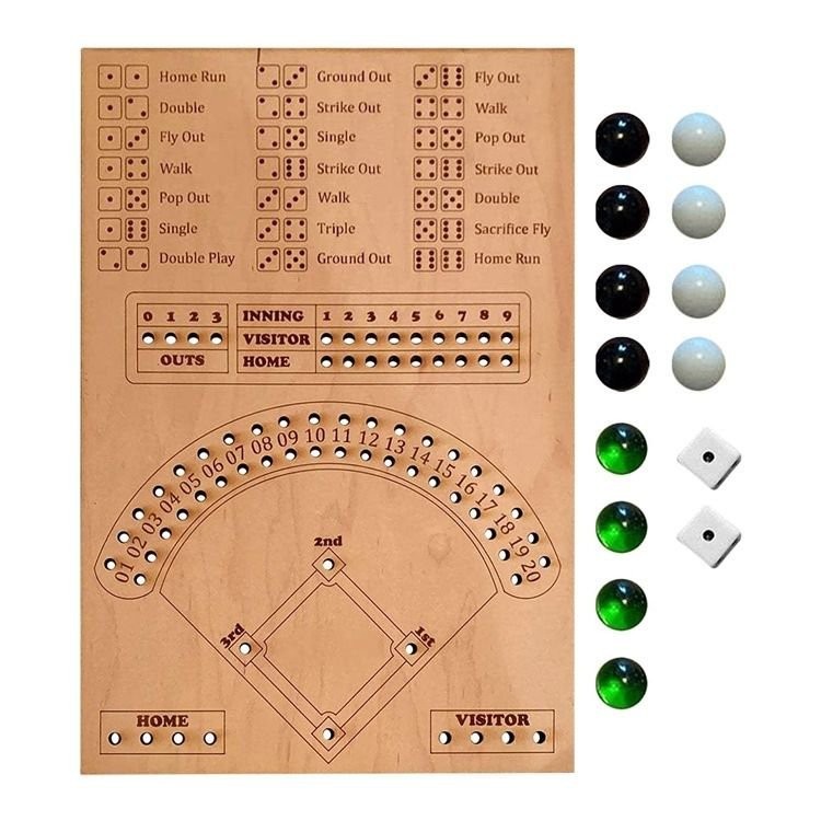 桌上棒球 棒球棊盤 棒球 棊盤 baseball play ball 歐美熱銷 新品玩球有趣的智力遊戲盤+骰子 桌遊社