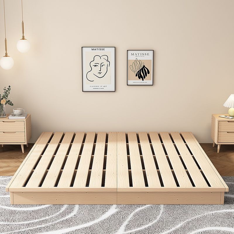 實木日式簡約出租房榻榻米折疊床現代雙人骨架落地式臥室木闆床