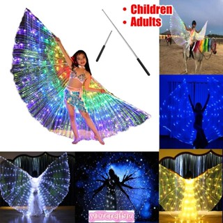 LED Isis Wings Belly Dance Wings Colorful Butterfly Wings w/