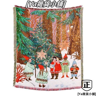 Merry Christmas耶誕節裝飾毯提花掛毯金絲線版本沙發巾床尾巾休閒毯露營毯野炊毯picnic