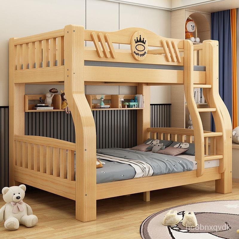 【創美生活】實木上下床雙層床兩層高低床雙人床上下鋪木床兒童床子母床組閤床 DN7Z