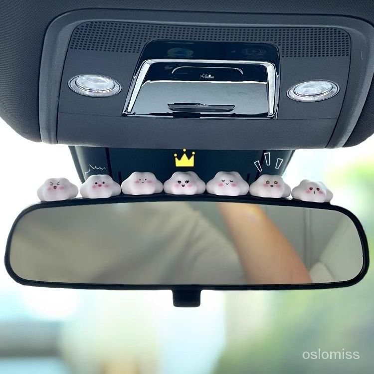 🔥台灣發售🔥 擺件 車載擺件 汽車雲朵裝飾後照鏡中控顯示屏電動車摩託車夜光創意卡通車載擺件