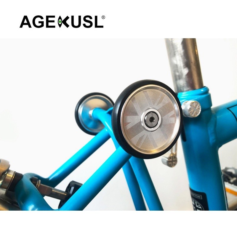 Agekusl 自行車易行輪Bike Easywheel 帶鈦螺栓 55/45mm 用於小布Brompton