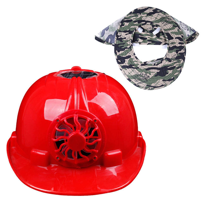 太陽能風扇安全帽 帶風扇的安全帽 工地施工遮陽防曬夏季通風降溫帽