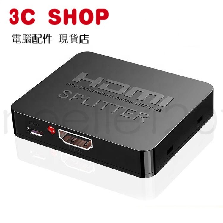 臺灣公司貨 HDMI 一分二高清視頻分配器支持衕顯hdmi4k60hz HDMI一分二分配器