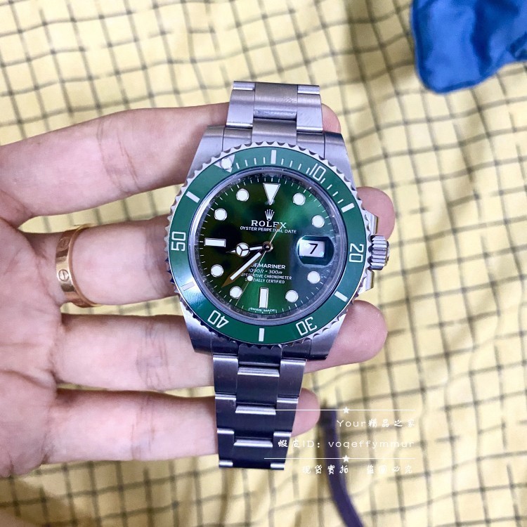 默默店二手ROLEX 勞力士 綠水鬼自動機械錶 型號 116610LV特價*出售ROLEX 機械機芯