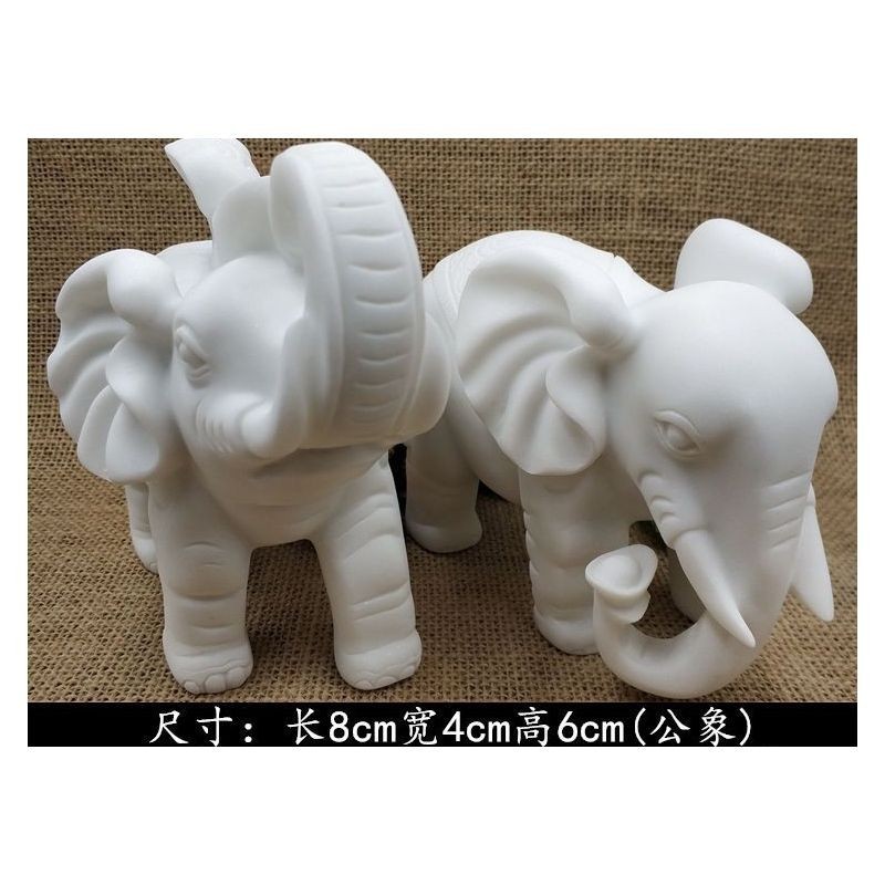 石雕大象一對漢白玉石象擺件鎮宅招財大象辦公室柜臺家居裝飾品