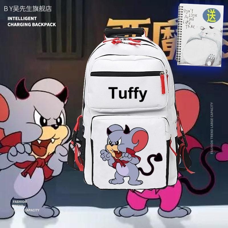 【臺中出貨】貓和老鼠泰菲Tuffy可愛男女青少年學生流行雙肩背包大容量書包ww 85TR