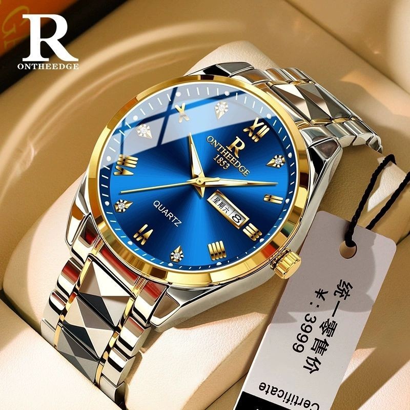 瑞之緣品牌瑞士手錶男商務高級非機械錶防水夜光石英腕錶男士手錶