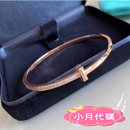 歐洲代購 Tiffany &amp; Co 蒂芙尼 T系列 綠松石 拼接雙T手鐲 開口新款系列 銀色 手環 實拍