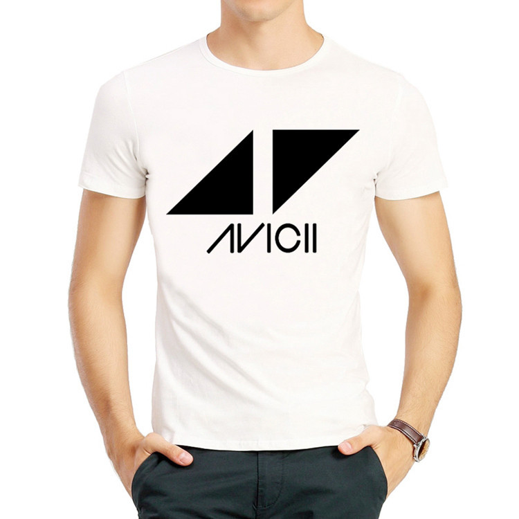 艾維奇T恤白色休閑短袖 標志印花潮流春季衣服男女Avicii T-shirt