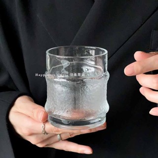 ZJ LIGHT日式高階感掛冰杯 ins風玻璃杯手感水杯冰美式咖啡杯威士忌酒杯子#預購#開超取請聊聊我
