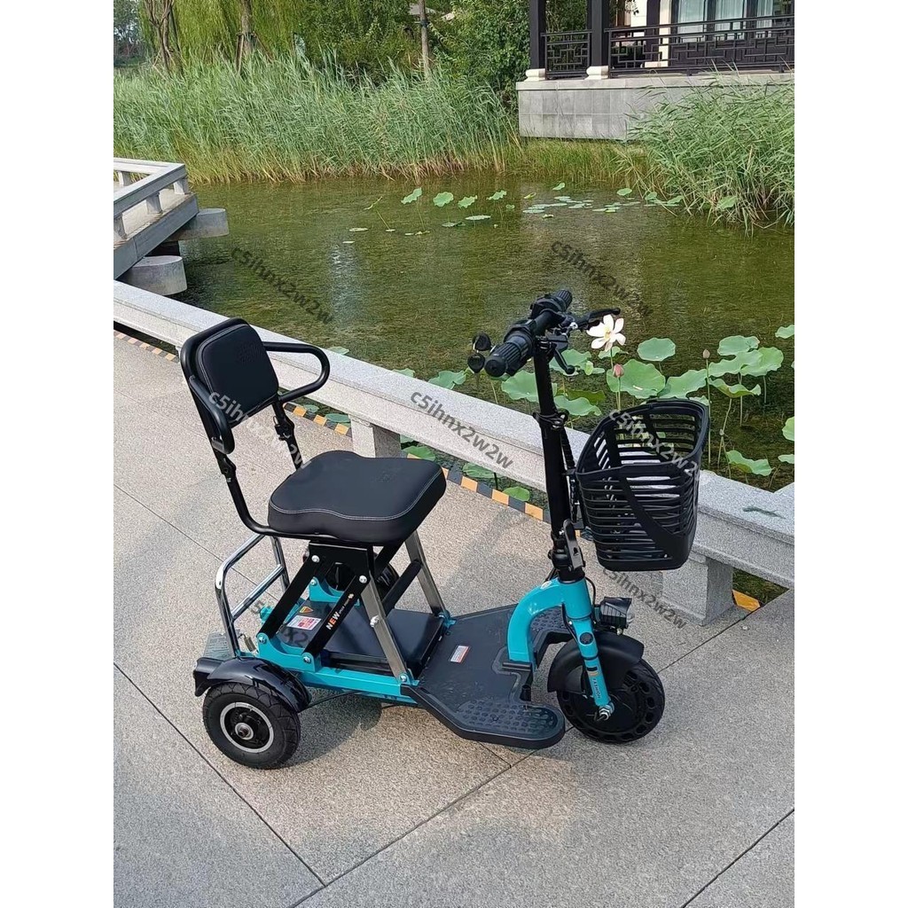 小臻電動車折疊電動三輪車單人代步車殘疾人家用小型輕便三輪鋰電