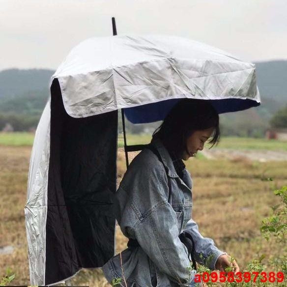 熱銷%雨傘太陽傘防曬傘可背式遮陽傘擺攤戶外釣魚傘釣傘采茶傘背傘神器