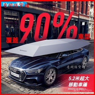 可開發票全自動車用遮陽傘移動車篷車頂防曬隔熱傘自動車衣車罩 汽車遮陽傘 車頂遮陽傘 車頂防曬防雨隔熱 移動車棚 遙控車棚