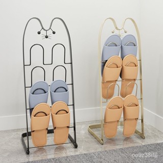 夏天新品☞室內收納神器浴室洗手間落地式免打孔晾鞋架簡易入戶多功能拖鞋架 壁掛式 免打孔 門後鞋架 浴室衛生間鞋架 收納架