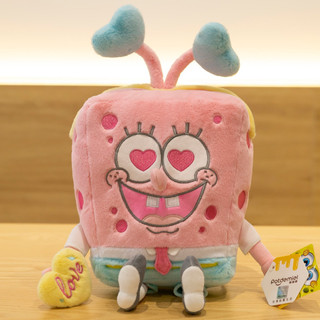 台灣熱賣 正版粉色海綿寶寶甜蜜蜜派大星毛絨玩具公仔掛件玩偶可愛布娃娃禮