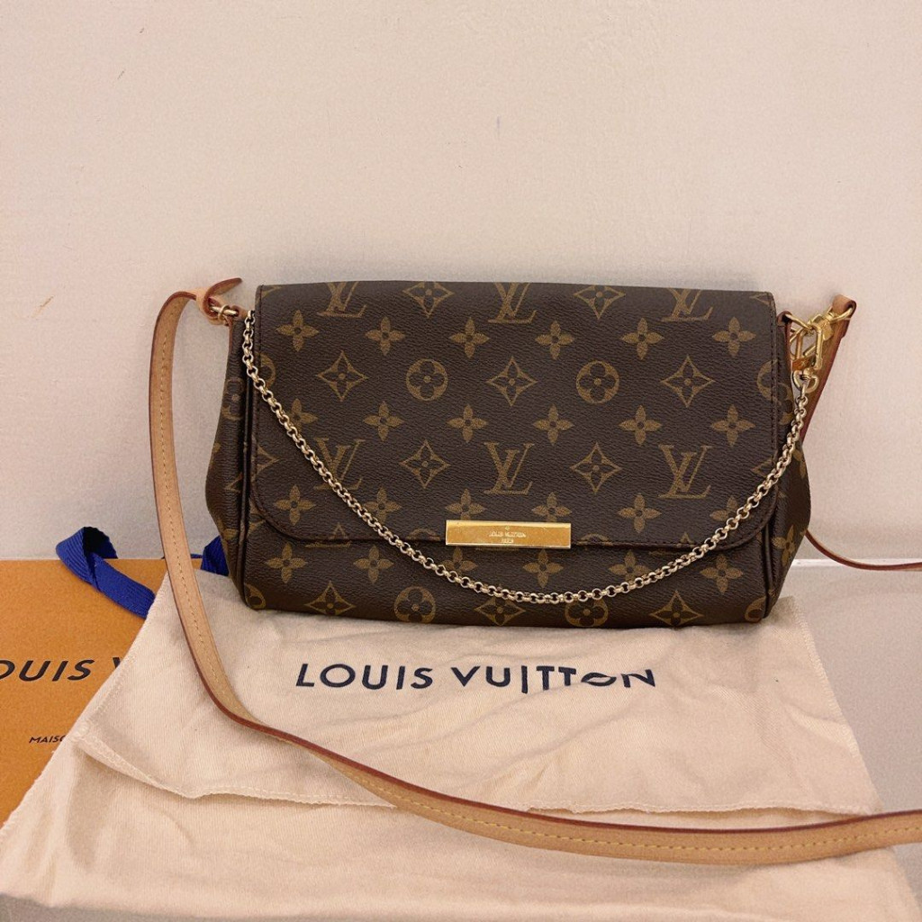 Louis Vuitton 路易威登 LV Favorite 經典老花帆布塗層 麻將包 鏈帶包 斜背包 M40717