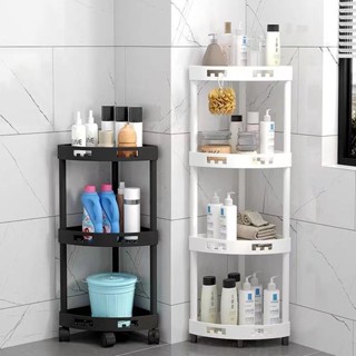 浴室角架落地立式洗浴用品收納架洗手間多功能置物架可移動三角架