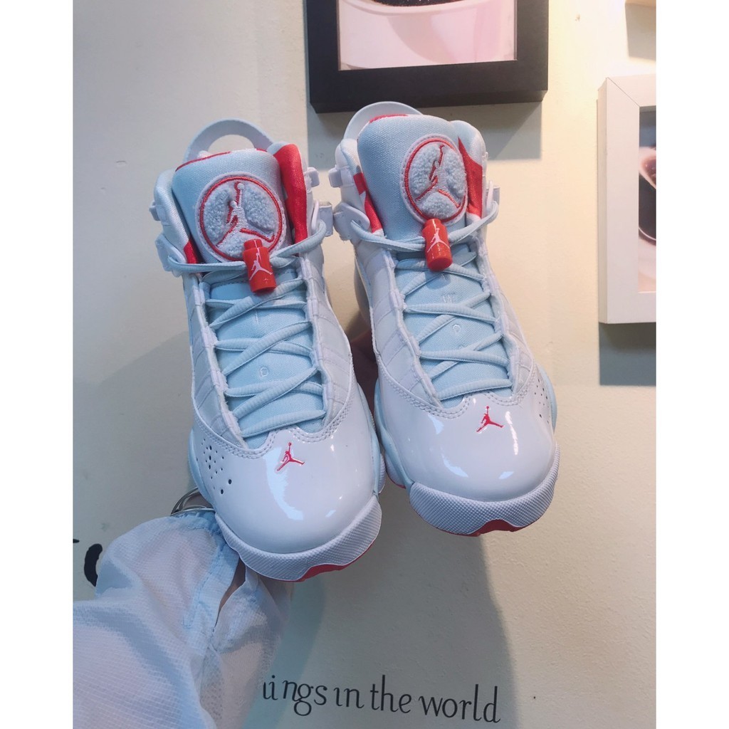 日本正品 Air Jordan 6 Rings GS 六冠王 冰藍白橙 籃球鞋 323399-104