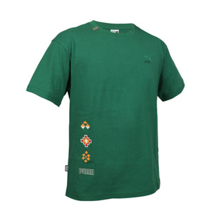 PUMA 男流行系列Prairie Resort短袖T恤(亞規 寬版 休閒 上衣 「62687037」 綠橘紅白