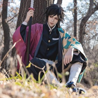 角色扮演 造型服裝 Cosplay角色扮演 造型服裝 Cosplay鬼滅之刃cos服 富岡義勇水柱鬼殺隊羽織套裝cos